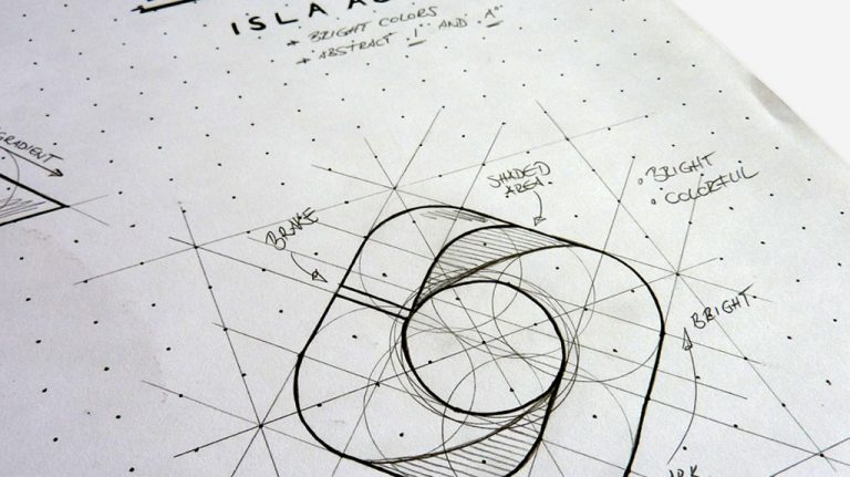 Djangonaut - Graphic Design - Branding - Logodesign - Isla Agila Logo - Grid Sketch
