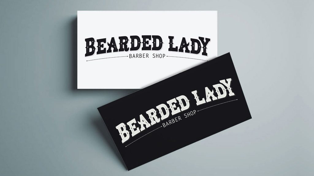 Djangonaut - Handlettering - Logotype - Branding - Bearded Lady Barber Shop - Business Cards