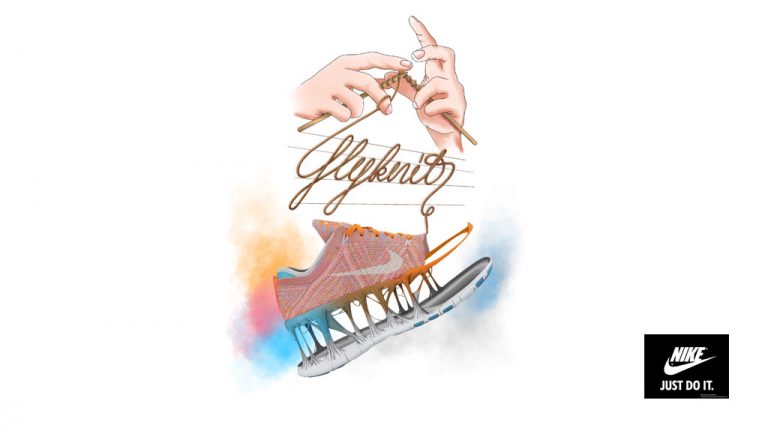 Djangonaut - Illustration - Handlettering - Nike Flyknit - Concept Ad